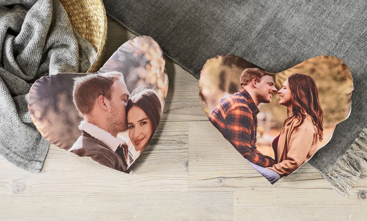 Poduszka PREMIUM w kształcie serca ze zdjęciem