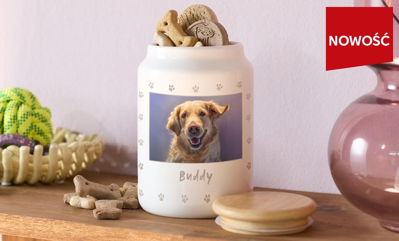 Pojemnik na smakołyki dla pupila ze zdjęciem