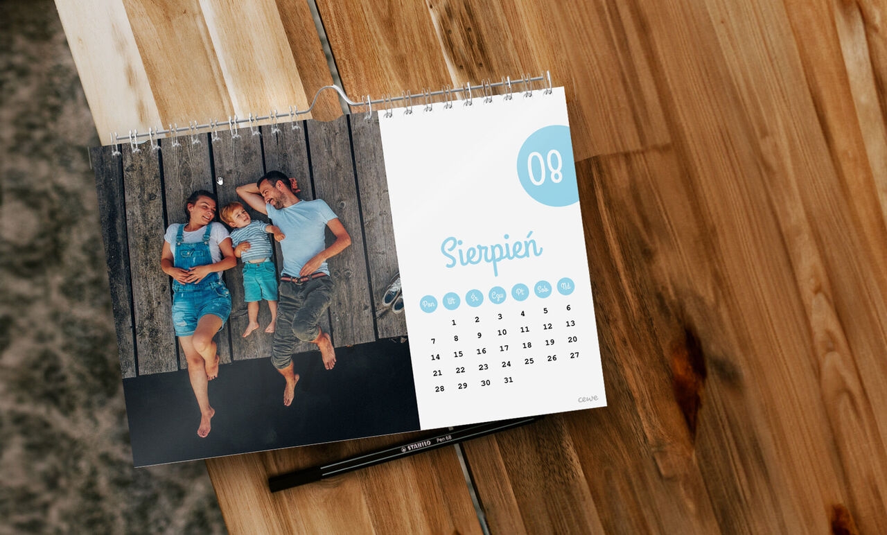 Kalendarz ścienny A5 poziomy