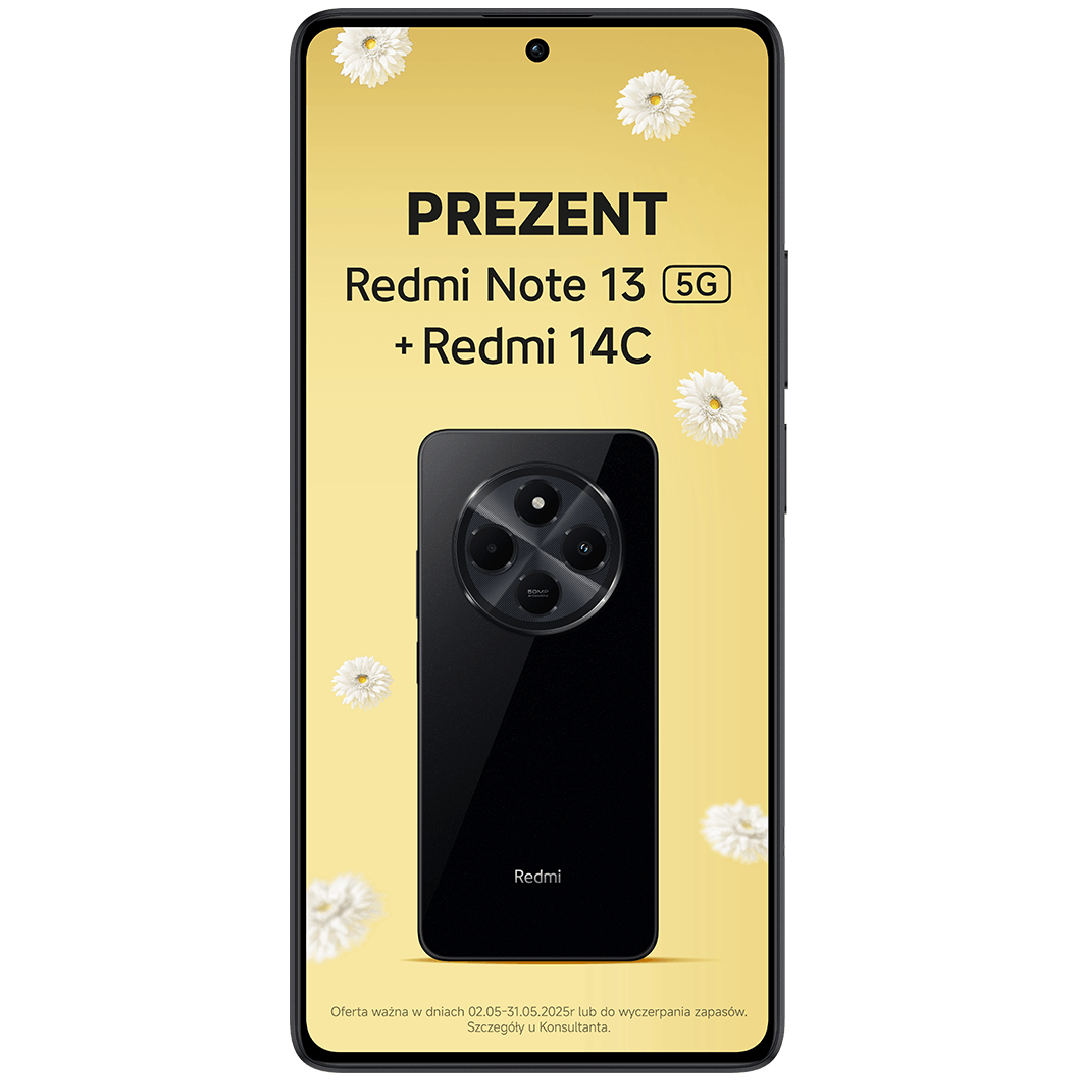 Xiaomi Redmi Note 13 5G 256 GB (z abonamentem w ofercie ratalnej na 24 miesiące)