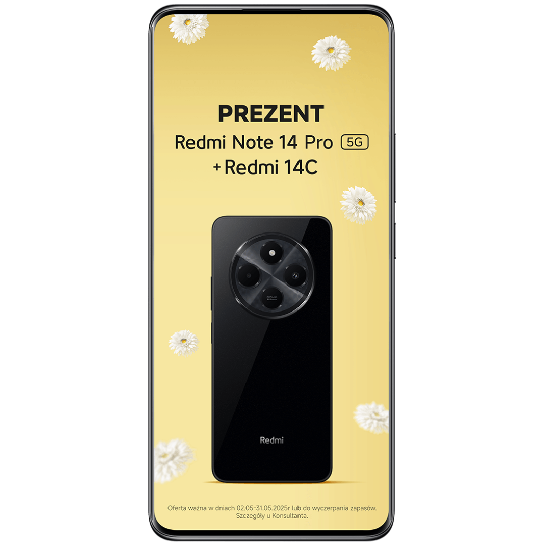 Xiaomi Redmi Note 14 Pro 5G 256 GB (z abonamentem w ofercie ratalnej na 24 miesiące)