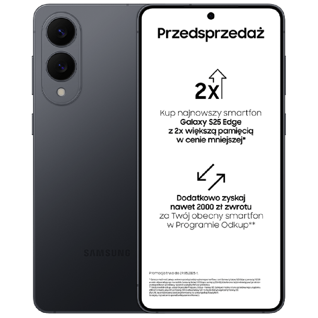 Samsung Galaxy S25 Edge 5G 512 GB (z abonamentem w ofercie ratalnej na 24 miesiące)