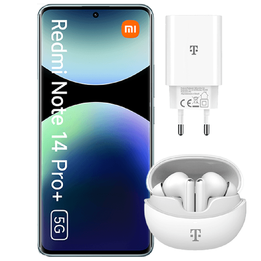 Xiaomi Redmi Note 14 Pro+ 5G + T-słuchawki i T-ładowarka 512 GB (z abonamentem w ofercie ratalnej na 24 miesiące)