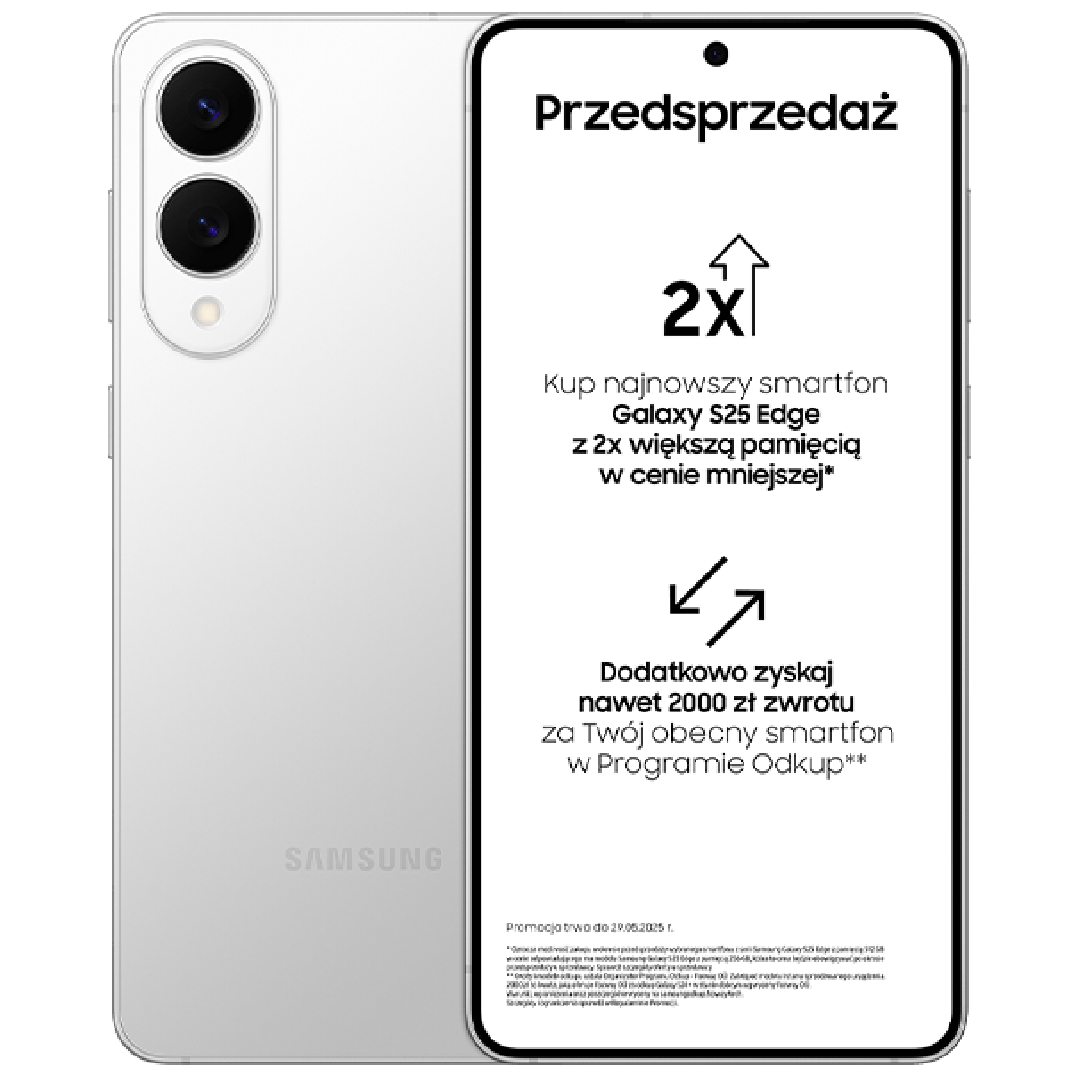 Samsung Galaxy S25 Edge 5G 512 GB (z abonamentem w ofercie ratalnej na 24 miesiące)