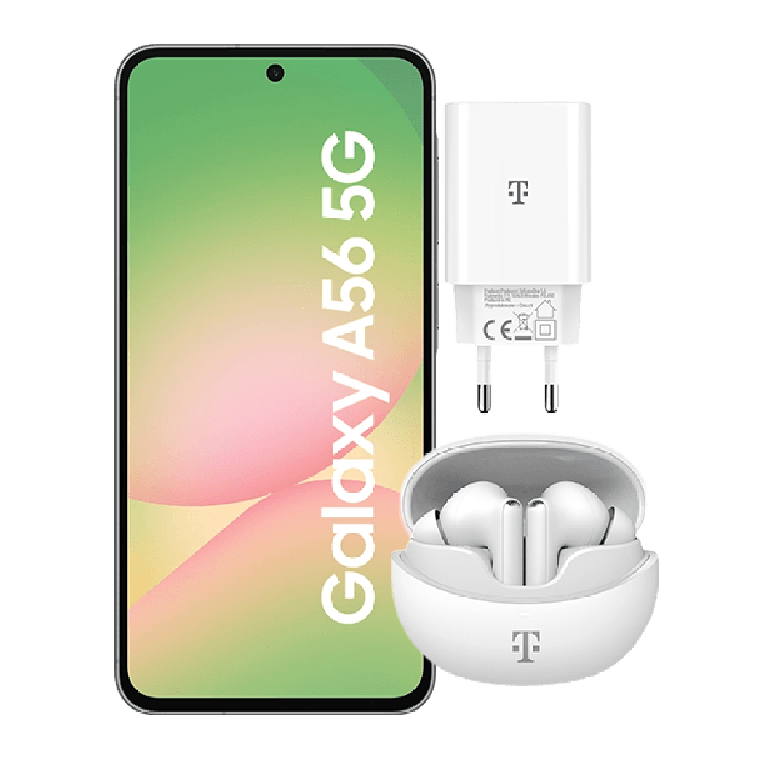 Samsung Galaxy A56 5G + zestaw akcesoriów 128 GB (z abonamentem w ofercie ratalnej na 24 miesiące)