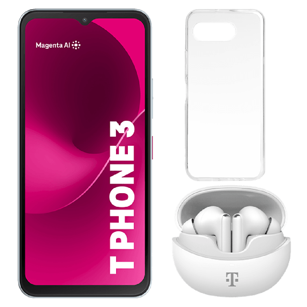 T Phone 3 5G + zestaw akcesoriów 128 GB (z abonamentem w ofercie ratalnej na 24 miesiące)