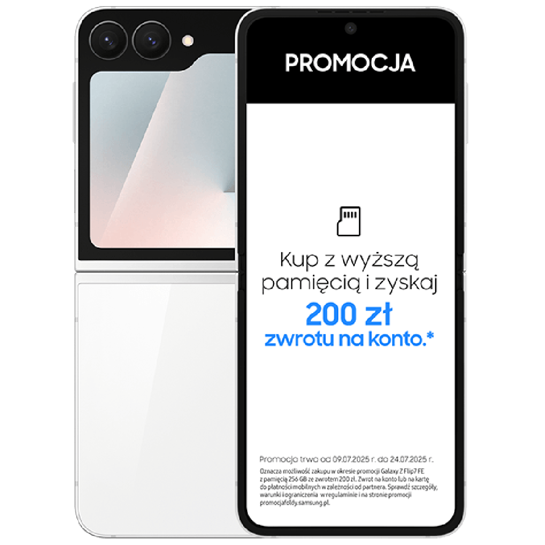 Samsung Galaxy Z Flip7 FE 5G 128 GB (z abonamentem w ofercie ratalnej na 24 miesiące)