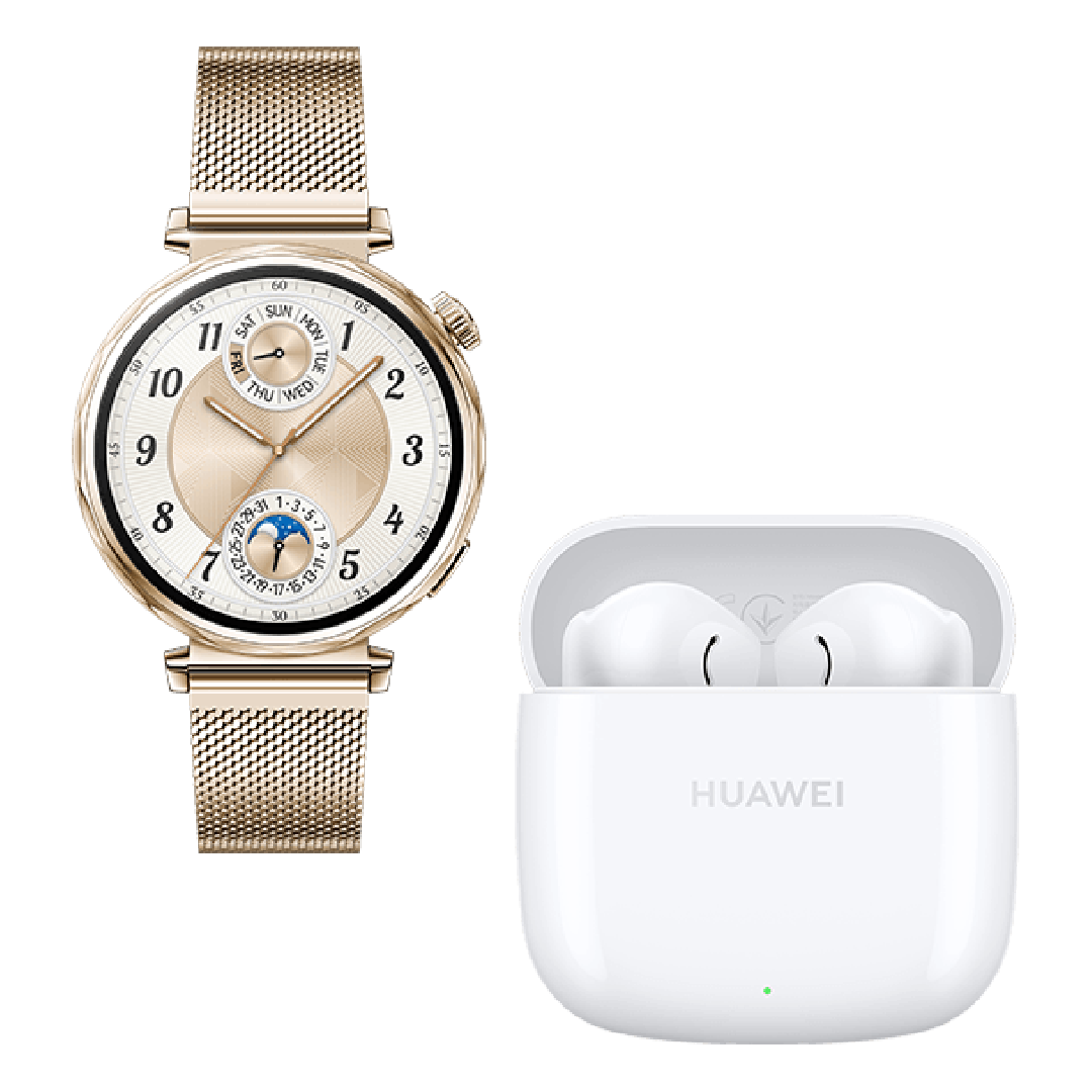 Huawei Watch GT5 41mm Elegant + FreeBuds SE 2 (z abonamentem w ofercie ratalnej na 24 miesiące)